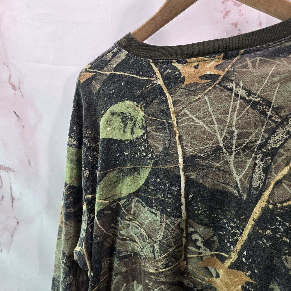 Vintage Camo Shirt Mens Medium Burly WFS Woodland Long Sleeve 80s 90s - Picture 6 of 9